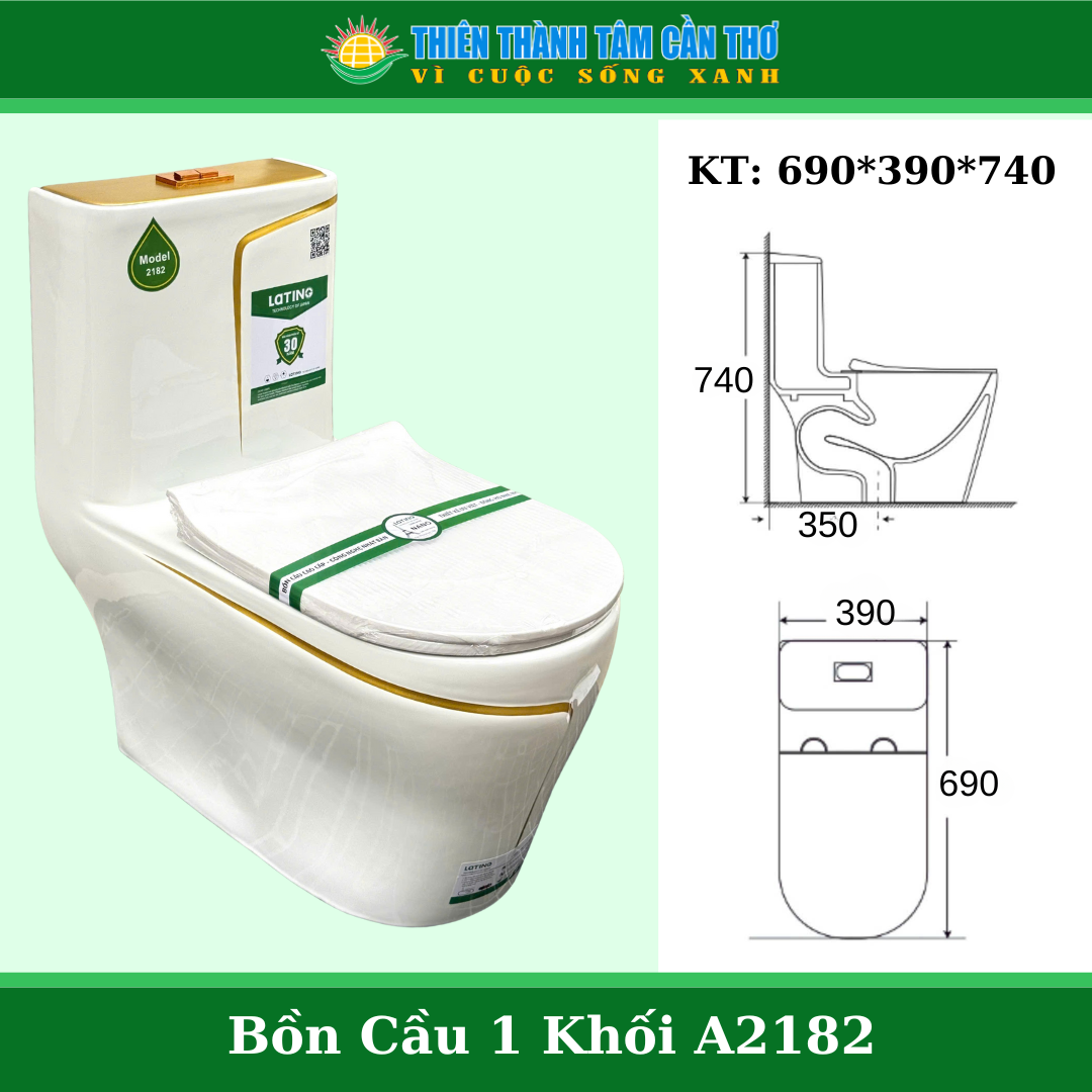 Bàn cầu 1 khối Lating A-2182
